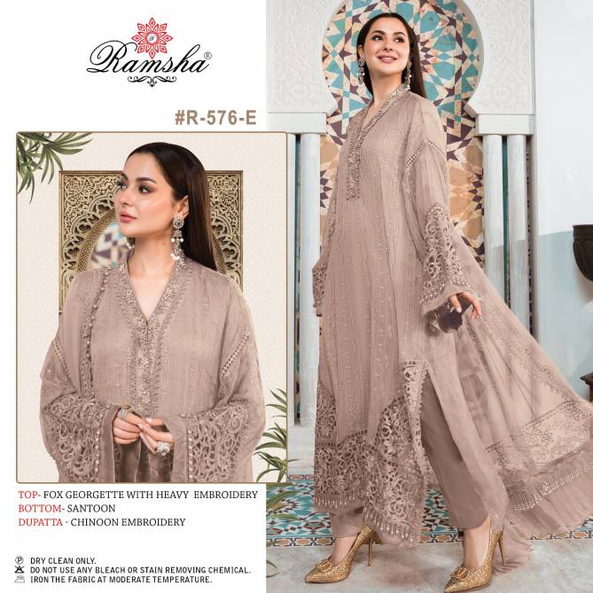 R 576 Nx By Ramsha Pakistani Suit Catalog